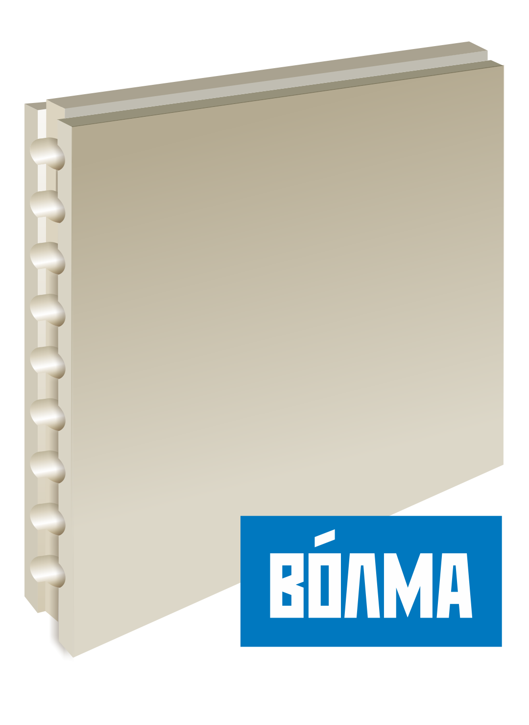 Плита пазогребневая гипсовая пустотелая ВОЛМА (ПГП), 80 мм 